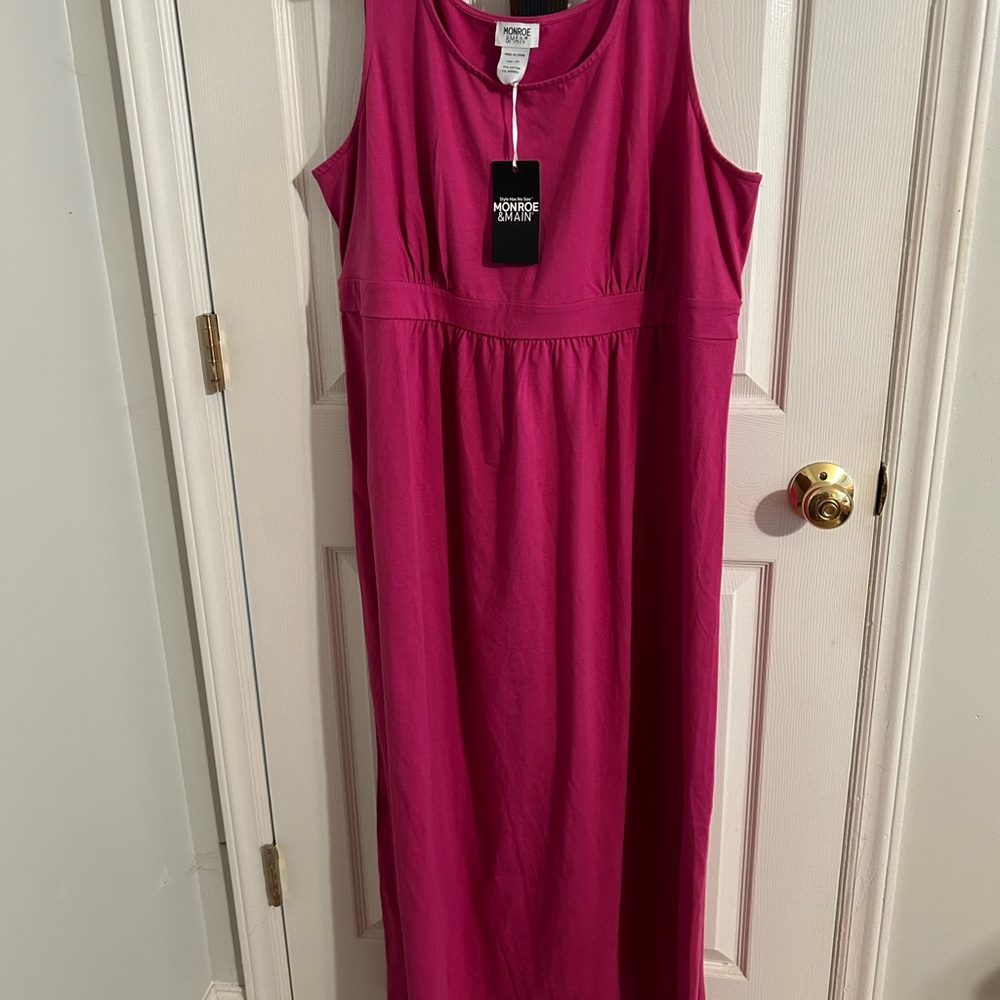 monroe & main hot pink maxi dress, new with tags, 2X